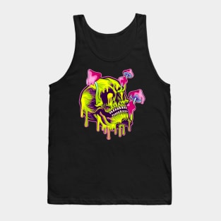 melting skull graphic sublimation Tank Top